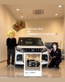 【祝ご納車】アウトドアでも活躍するギラつく小型スライド自動車のご納車！！